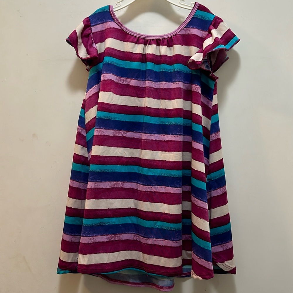 Dot Dot Smile dress size 3/4 stripes & fluttery cap sleeves